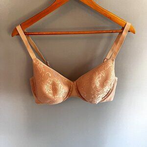 Deesse Lingerie Beige Nude Floral Underwire Bra 40DD